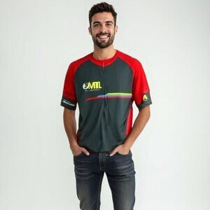 VINTAGE Garneau Pro-Fit Cycling Jersey | XL | Rare MTL Graphic